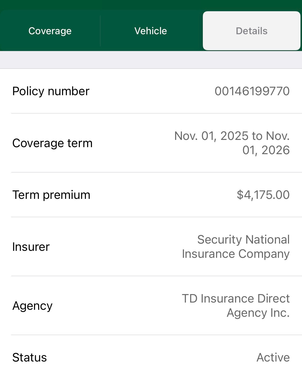 Premium renewal: $3.6K to $4.2K annually